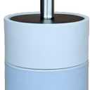 Marble Finishing Resin Material Toilet Brush and Holder Set, Stainless Steel Handle (Multicolor Nature Round)