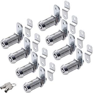 Tubular Cam Lock, Keyed Alike Removable Key RV Compartment Storage Lock Cabinet Locks (5/8 Inch 90, Chrome , 8 Pack)
