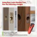 Door Latch Mortise Tool, Mortise Kit with Vertical Calibration Plate, Complete Door Latch Installation Kit for Fast, Clean, and Professional Mortising on 1-3/8" and 1-3/4" Doors