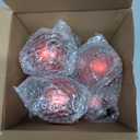 Soulchen 7 Pcs Glass Western Christmas Ornaments 3.15 Paisley Bandana Print Ball Ornaments Western Cowboy Party Decorations Rustic Holiday Baubles for Home Christmas Tree Gift (Red)