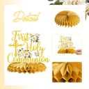 First Holy Communion Honeycomb Centerpieces, Baptism Decorations, God Bless Religious Party Table Decor, First Communion Table Centerpiece, Christening Baby Shower Party Decorations 9PCS