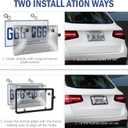 2 Pack License Plate Protector, Plastic Car Front/Rear License Plate Protector with Screws Caps, Universal Car Accessories for Most Cars