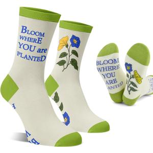 2 x Stocking Stuffers for Women Funny Socks Book Lovers Gifts for Readers Novelty Reading Gifts Students Teachers Author (Patterned)