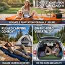 Camping Mattress Pad, 3 Inch Memory Foam Camping Mattress with Non-Slip Bottom & Washable Cover, Portable Roll Up Floor Camping Mat, Camping Sleeping Pad for Adults, Car Bed with Travel Bag