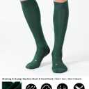 CS CELERSPORT 2/3 Pack Soccer Softball Baseball Socks for Youth Kids Adult Multi-Sport Compression Knee High Socks (Green, L)