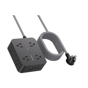 Extension Cord 6 Ft, HANYCONY Surge Protector Power Strip Long Cord 8 Outlets 4 USB Ports(2 USB C), Wall Mount, 1080J Surge Protection, Desk Charging Station for for Home Office Dorm Room Essentials