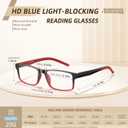 OLOENBN Reading Glasses for Men/ Women, Blue Light Blocking Glasses for Men/ Women, Two Tone Readers with Spring Hinge Eyeglasses (C1 Mix Color, 3.0, x)