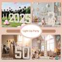 4FT Light Up Numbers, Marquee Numbers 4 Feet Tall Giant Number 25 Mosaic Big Number Sign for 25th Birthday Party Backdrop Anniversary Decorations, Pre-Cut Large Frame