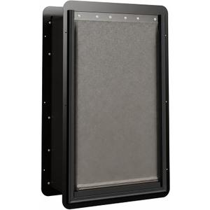 URSPET XL Dog Door for Door, 2-Flap Insulated, Steel Frame, Black, X-Large