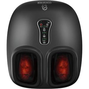 COMFIER Shiatsu Foot Massager with Fast Heat,Kneading Rolling Compression,Extra Vibration, FSA Eligible HSA Store, Plantar Fasciitis,Neuropathy Pain,Mothers Day Gifts for Women,Bigger Size to 13 (Dull- Black)