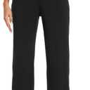 HOdo 32"/34"/36" Inseam Womens Tall Yoga Sweatpants Quick Dry Long Joggers Lounge Yoga Pants with Pockets (XX-Large, Black)