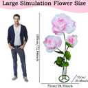 Giant Artificial Flower 3PCS 3D Realistic Waterproof Fake Flowers Durable Easy Maintenance Perfect for Home Garden Weddings Events Christmas Graduation Party Decorations (3PCS-Roses-Pink)