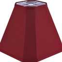 GO&SO Set of 1 Burgundy Bell Lamp Shades Fabric Lampshade, 6.5"Top x 13"Bottom x 10.5''Vertical Height,(Spider) Modern Lamp Shade For Table & Floor Lamp Shade Replacement,Easy Assembly