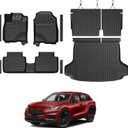 Floor Mats for Honda HR-V 2023-2026, All Weather Floor Mats Trunk Cargo Liner with Backrest Protectors and Door Sill Guards Accessories, Full Coverage Set