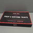AVIEUS Grill Prep and Serve Trays | Set of 2 Stackable, Melamine Trays | Serving Tray & Marinating Tray | Serving Platter for Plating Food & BBQ Prep Tub for Marinating Meats | Grill Accessories |