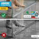 39" Transparent Shower Threshold Water Dam, Collapsible Water Guard Strip | Flexible door bottom seal for walk-in showers, helps contain leaks, block water and keep bathroom floors clean and dry