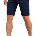 GINGTTO Mens Slim Fit Shorts 9" Inseam Stretch Chino Short Pants (36, Navy Blue-1)