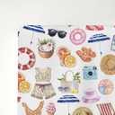 Watercolor Girl Beach Days Baby Crib Sheets for Boy Girl 52x28Inch Summer Seaside Soft Stretchy Fitted Crib Mattress Cover Beach Vacation Holiday Baby Sheet for Standard Crib & Toddler Mattress Pad (One size)