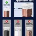 8 Pack Solar Post Cap Lights - for Solid 4x4 Wood Fence & Deck Posts - High Brightness Waterproof Outdoor Solar Lights (White)