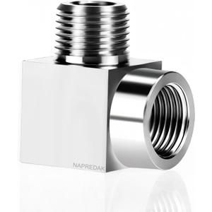 90 degree elbow pipe fitting NPT 1/2 male to female forged street elbow, 304 stainless steel L fitting for hydraulic system pressure regulator and gauge, 4350 psi, 1 pc