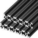 10 pcs 1000 mm 2020 Aluminum Extrusion European Standard Anodized Linear Rail Industrial Aluminum Profiles for 3D Printer Parts and CNC DIY CNC Workbench (Black, T Style)