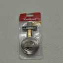 Kwikset 663 Deadbolt Unkeyed Deadbolt Lock, Satin Nickel Round Interior Turn Piece for Front Entry Door, with Latch and Adapter, No Exterior Assembly