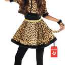 Morph Cat Leopard Costume For Girls, Leopard Cat Costume, Black Cats Kids Costumes Girls, Halloween Costumes For Kids (10-12 Years)