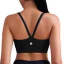 RUNNING GIRL Sports Bras for Women,Light Impact Molded Cup Strap Sports Bra with Sewn in Pads,Best for A-C Cup (Medium)