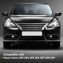 Moonlinks Compatible with Nissan Sentra 2013 2014 2015 2016 2017 2018 2019 Right Side Mirror Cover Replacement, Glossy Black Right Passenger Side Door Rearview Side Mirror Cap Trim