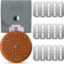 RICCLE UFO Wooden Bread Lame Slashing Tool, Dough Scoring Knife with 15 Razor Blades and Storage Cover (Rose Wood)