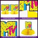 80s Party Decorations Back To The 80s Party Honeycomb Centerpieces Retro Table Toppers For 1980s Birthday Party Favors Supplies Neon Party Decorations