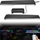 Dash Cover with RGB Lights & Storage Box for Tesla Model 3 2019-2022 / Model Y 2021-2024, APP Control Dash Light with Start Animation, Smart Scenes, Music Sync, Plug & Play, Starry Sky