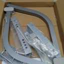 Ladder Stabilizer,Heavy Duty Aluminum Extended Ladder Accessory for Roof Gutter Guard Cleaning Tools,Ladder Stand-Off Wing Span/Wall Ladder Hooks with Non-Slip Rubber Bottom pad.(Patent) (Silver Gray-Aluminum)