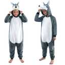 Nabobs Unisex Animal Onesie Costume, Flannel Halloween Cosplay Costume - Homewear Animal Outfit. 140 Size