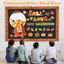 Thanksgiving Decoration,Autumn Bulletin Board Set,Fall Bulletin Board Decoration,Autumn Pumpkin Football Thanksgiving Day Decor for School Home Chalkboard Wall