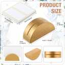 Colingmill 24 Pcs Wooden Table Number Stands Wedding Table Name Holder Semicircular Design Place Card Holders with 24 Pcs Tented Cards for Retail Shop Wedding Party Events Decoration(Gold)