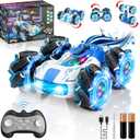 OSIMILY Remote Control Car 4WD with 360 Rotating Drift Stunt Rc Cars | 2.4GHz Remote Control with Cool Lights,All-Terrain Off-Road Toy | Ideal Christmas & Birthday Gift for Kids Ages 4-7 8-10 10-13 (Blue)