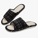 Pack Of 2 DX Grandway Womens Slippers, Linen Flax House Slippers for Women Men Unisex, Cute Soft Open Toe Summer Bedroom Slides House Shoes Indoor Outdoor Shower Drys fast