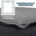Bare Home Twin/Twin Extra Long Comforter - Reversible Colors - Goose Down Alternative - Ultra-Soft - Premium 1800 Series - All Season Warmth - Bedding Comforter (Twin/Twin XL, Black/Grey)