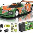 AMORIL RLAARLO 1/10 AK-787 Large Brushless High Speed RC Cars for Adults Fast 120 MPH,Hobby Remote Control Car with Carbon Fiber Chassis,CNC Split Driveshaft,Aluminum Wheel,500FT Range,Green