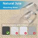 GOYLSER 16ft Jute Running Rugs for Hallway, Kitchen Rug Runner Non Slip Washable Hall Runner Rug, Beige Runner for Kitchen Floor Non Slip