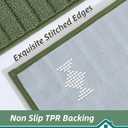 BEQHAUSE Kitchen Rugs 24"x71", Non Slip Washable Kitchen Floor Mat, Green