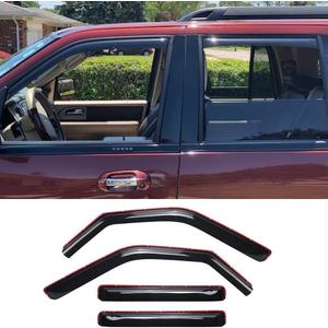 194233 Side Window Visor Deflector Rain Guard,in-Channel Style Shatterproof Dark Smoke,4pc Window Shades fit for 1997-2017 Ford Expedition & 1998-2017 Lincoln Navigator (1997-2017 Expedition(In-Channel))