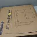 Folding Table 4 Foot,Portable Heavy Duty Plastic Utility Table,White