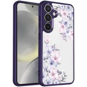 EMUYGIU for Samsung Galaxy S25 Plus Case [Buffertech 6.7ft Military-Grade Drop Protection] [Anti Peel Off Tech] Clear TPU Bumper 5G Phone Case Cover Design (Foliolosa)
