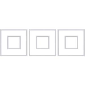 3 Set Panels Peel and Stick Premade Wainscoting Accent Wall Panels for Interior Wall Decor Easy DIY Build and Picture Frame Door Decor (20 x 20 + 10 x 10in)