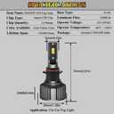 12278 PSX26W LED Fog Light Bulb 60W Canbus Error Free 12000LM Extremely Bright Car Fog Lamp Replacement, Amber Yellow, 2 Packs