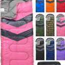 MalloMe Sleeping Bags for Adults Cold Weather & Warm - Backpacking Camping Sleeping Bag for Kids 10-12, Girls, Boys - Lightweight Compact Camping Essentials Gear Accessories Hiking Sleep Must Haves