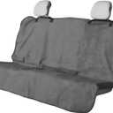 Back Seat Cover Protector for Dogs and Kids, Universal Waterproof Towel Rear Bench Seat Cover for Car, Truck, Van & SUV, Machine-Washable Backseat Car Covers (Gray, 1pc Rear Seat)