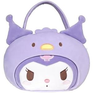 Jazwares Costume Play Hello Kitty and Friends Official Kuromi Heart Pail Accessory - 12-Inch Embroidered Treat Pail with Character Design and Carry Handle. Pack of 2
